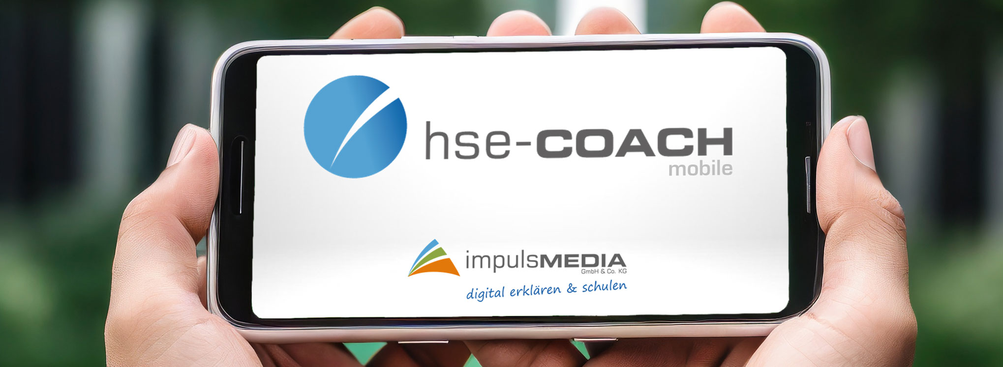 Smartphone Unterweisung - Handy Querformat Hande