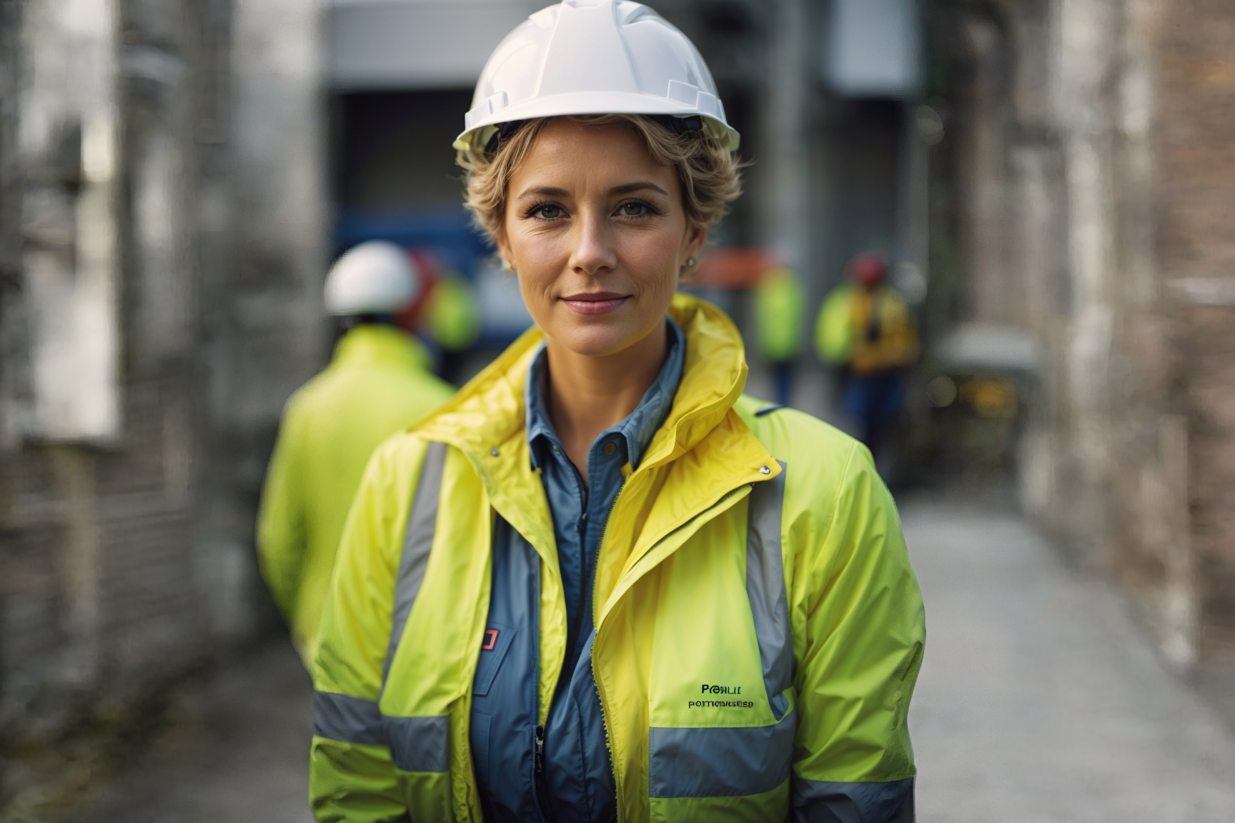 Smartphone Unterweisung - Arbeiter mit Handy auf Toilette