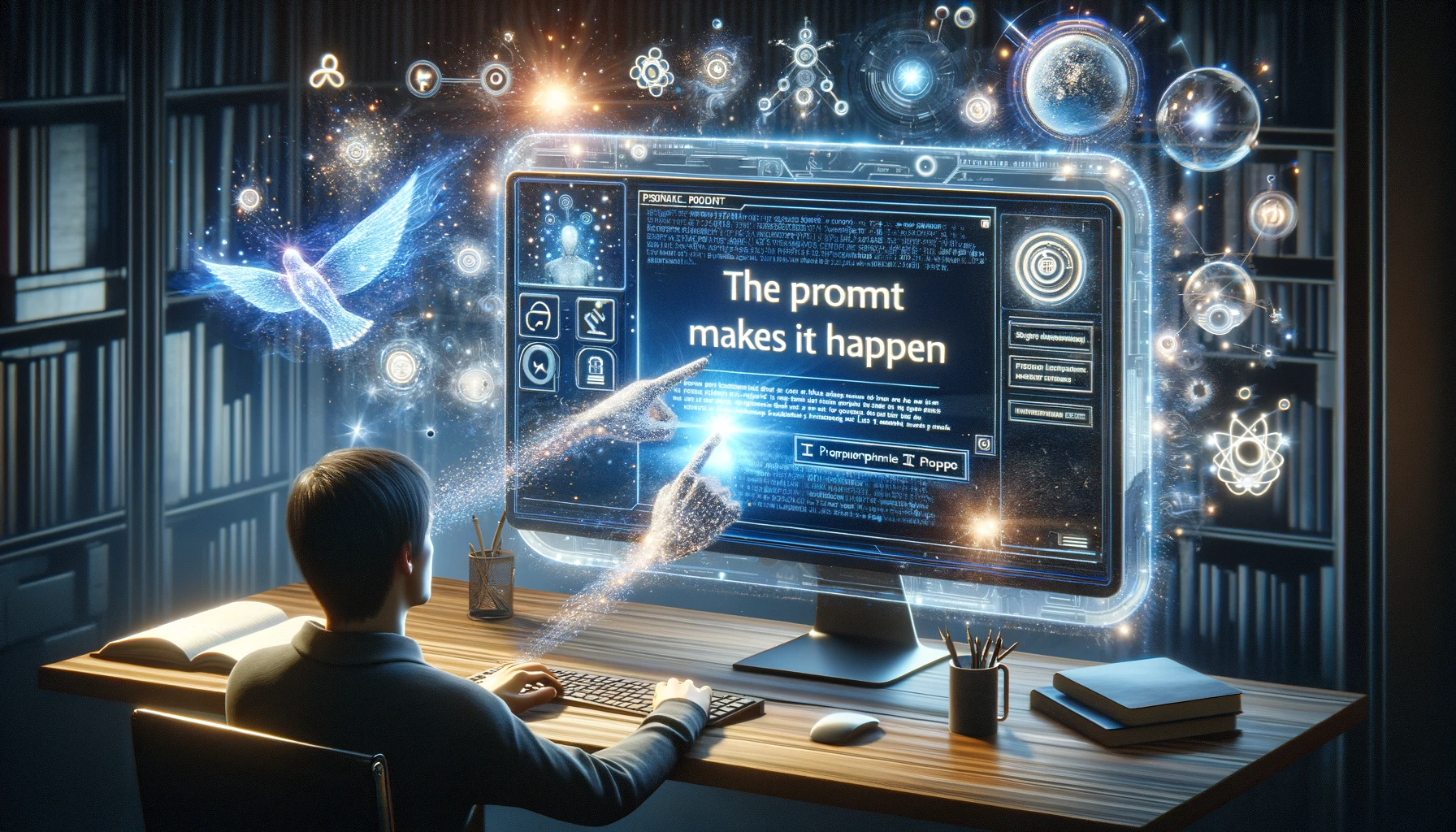 Illustration the prompt makes it happen